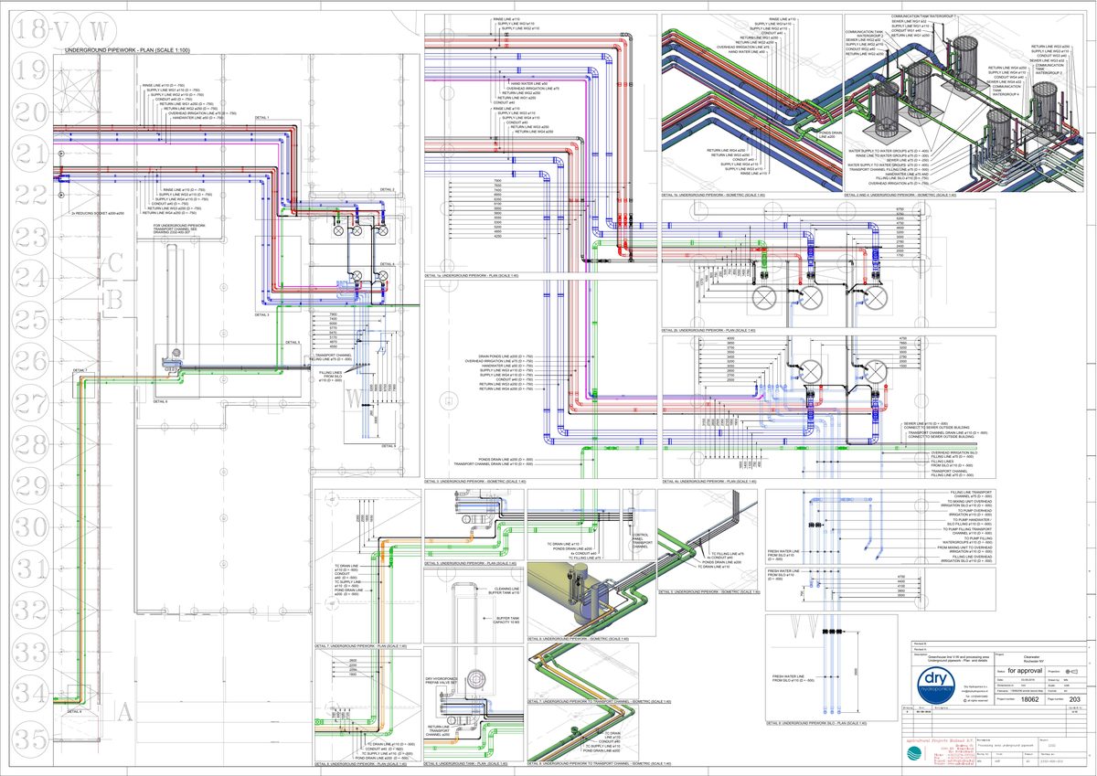 2332-400-203 Underground pipework GH line V-AB and processin